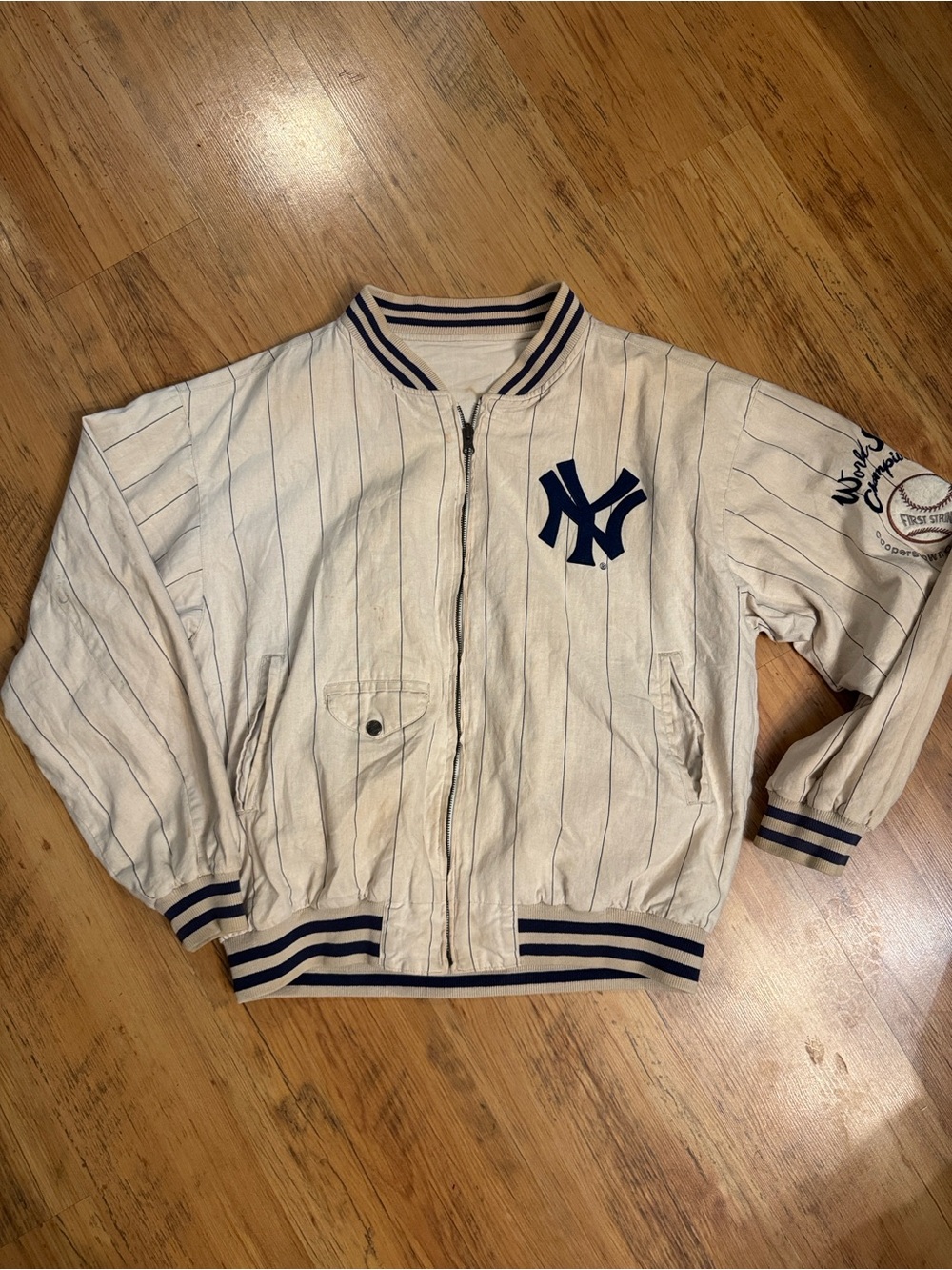 New York Yankees Vintage 90’s Jacket Mirage Cooperstown Sz L